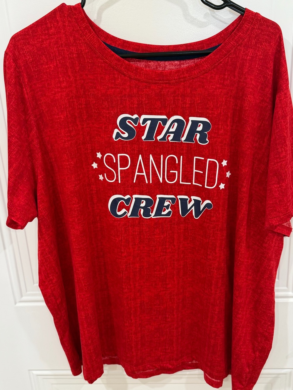 Red 'Star Spangled Crew' Graphic Tee